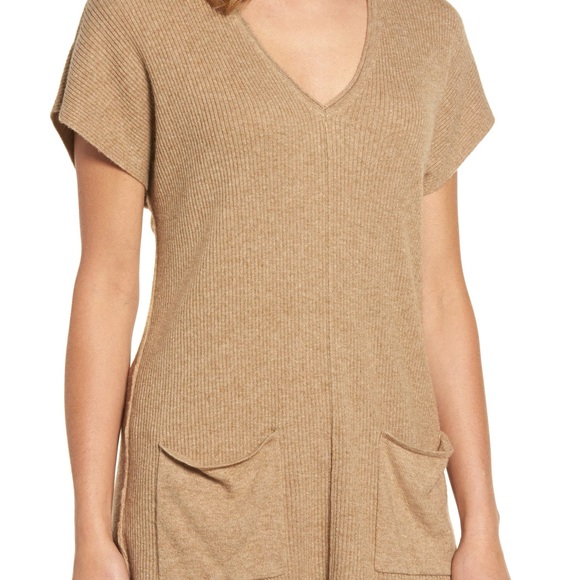 Tommy Bahama Cascade Rib Tunic In Camel Heather Size Small Petite - Picture 2 of 7
